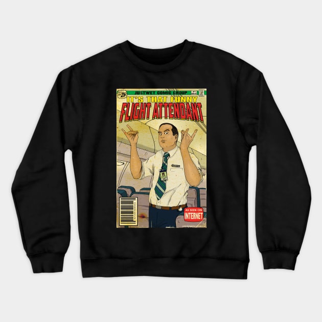 Funny Flight Attendant Crewneck Sweatshirt by Twogargs